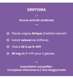 Griffonia | 30% 5-HTP | Soutien Cérébral | Viapure