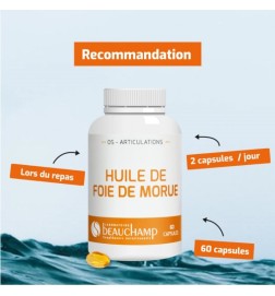 Huile de Foie de Morue Pure - Oméga 3 & Vitamines