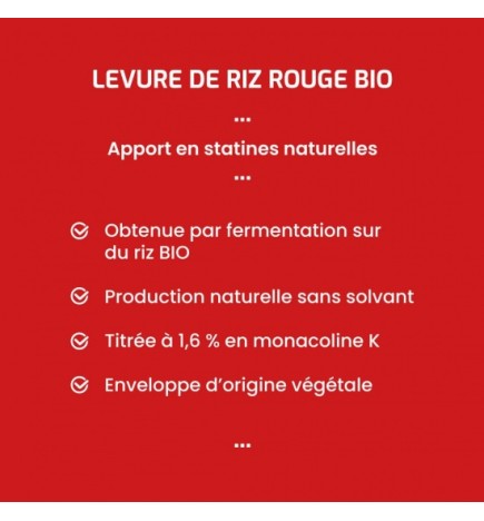 Levure de Riz Rouge BIO - Monacoline K Naturelle