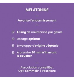 Mélatonine 1,8 mg - Sommeil Naturel