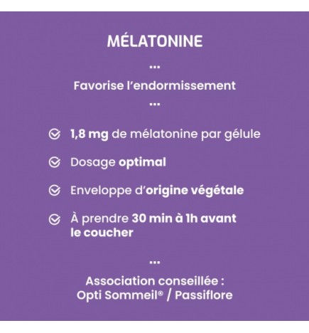 Mélatonine 1,8 mg - Sommeil Naturel