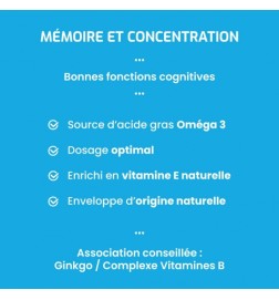 Mémoire et concentration - DHA & EPA - Fonctions Cognitives