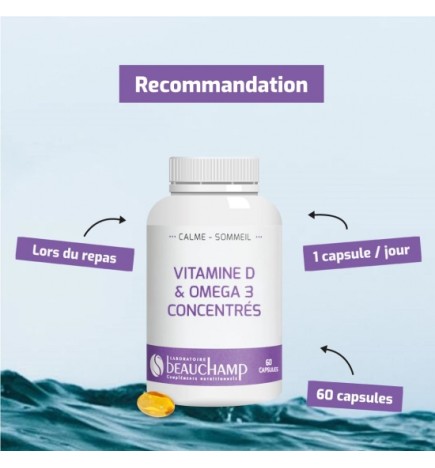 Vitamine D3 + Oméga 3 Premium - Immunité et Vision