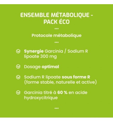 Pack Métabolique ECO - Garcinia & R-Lipoate