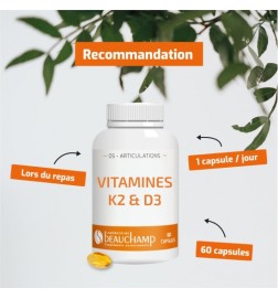 Vitamines K2 MK-7 & D3 - Santé Osseuse