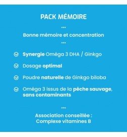 Pack Mémoire | DHA Oméga 3 & Ginkgo | Viapure