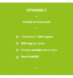 Vitamine C en poudre | Energie, Immunité et Antioxydant naturel | Viapure