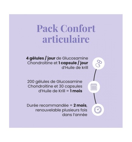 Pack Confort Articulaire - Glucosamine Chondroïtine & Huile de Krill