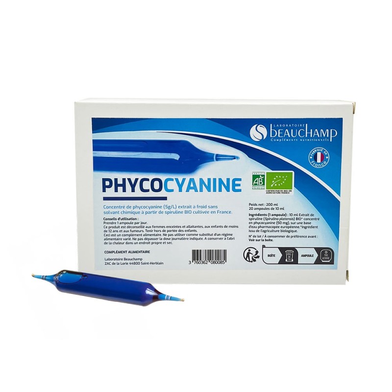 Phycocyanine BIO Premium - Or Bleu de la Spiruline (5g/L)